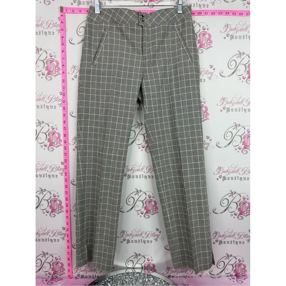 Bobby Jones Gray Plaid Trousers with Yellow Windowpane